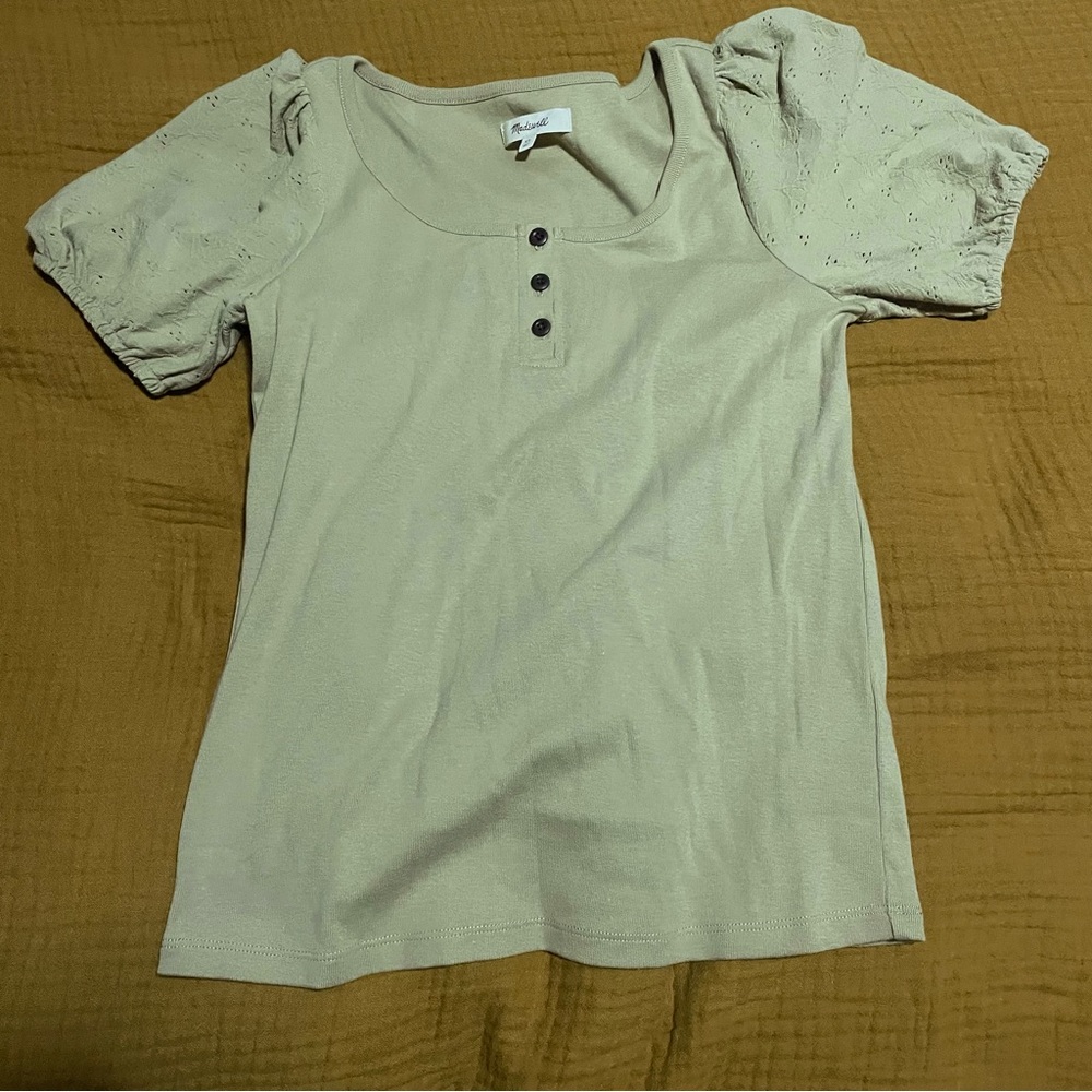 Madewell eyelet henley